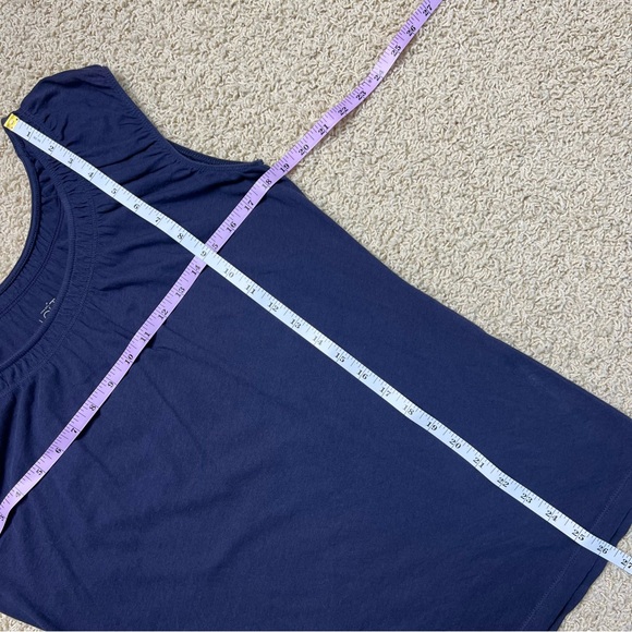 LOFT Scoop Neck Sleeveless Shirt Tank Top Blue Medium - Picture 3 of 5